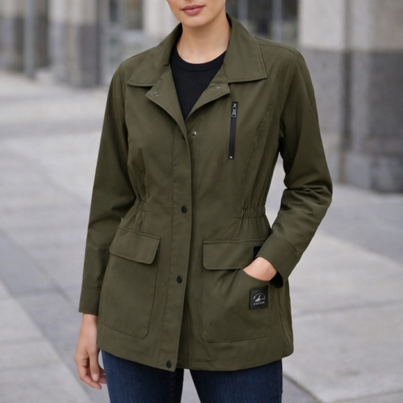 NWOT SAM EDELMAN Field Utility Jacket Lightweight Olive Green Military Safari M - Picture 5 of 16